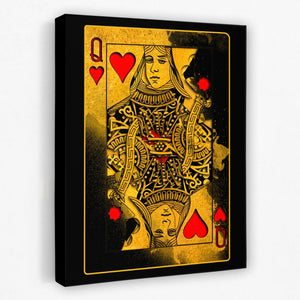 Gold Queen of Hearts - Thedopeart Canvas