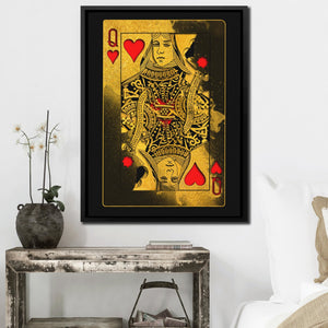 Gold Queen of Hearts - Thedopeart Canvas