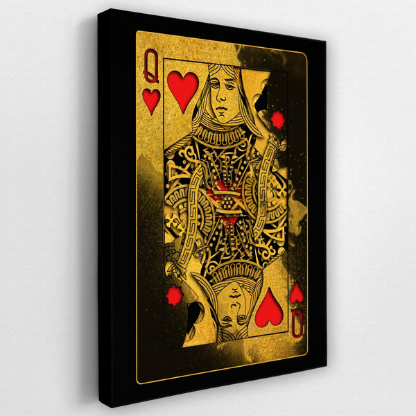 Gold Queen of Hearts - Thedopeart Canvas