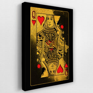 Gold Queen of Hearts - Thedopeart Canvas