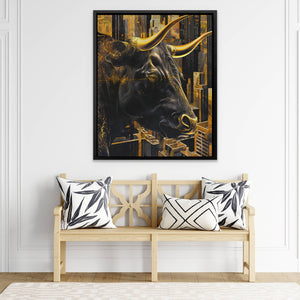 Golden Money Bull - Thedopeart