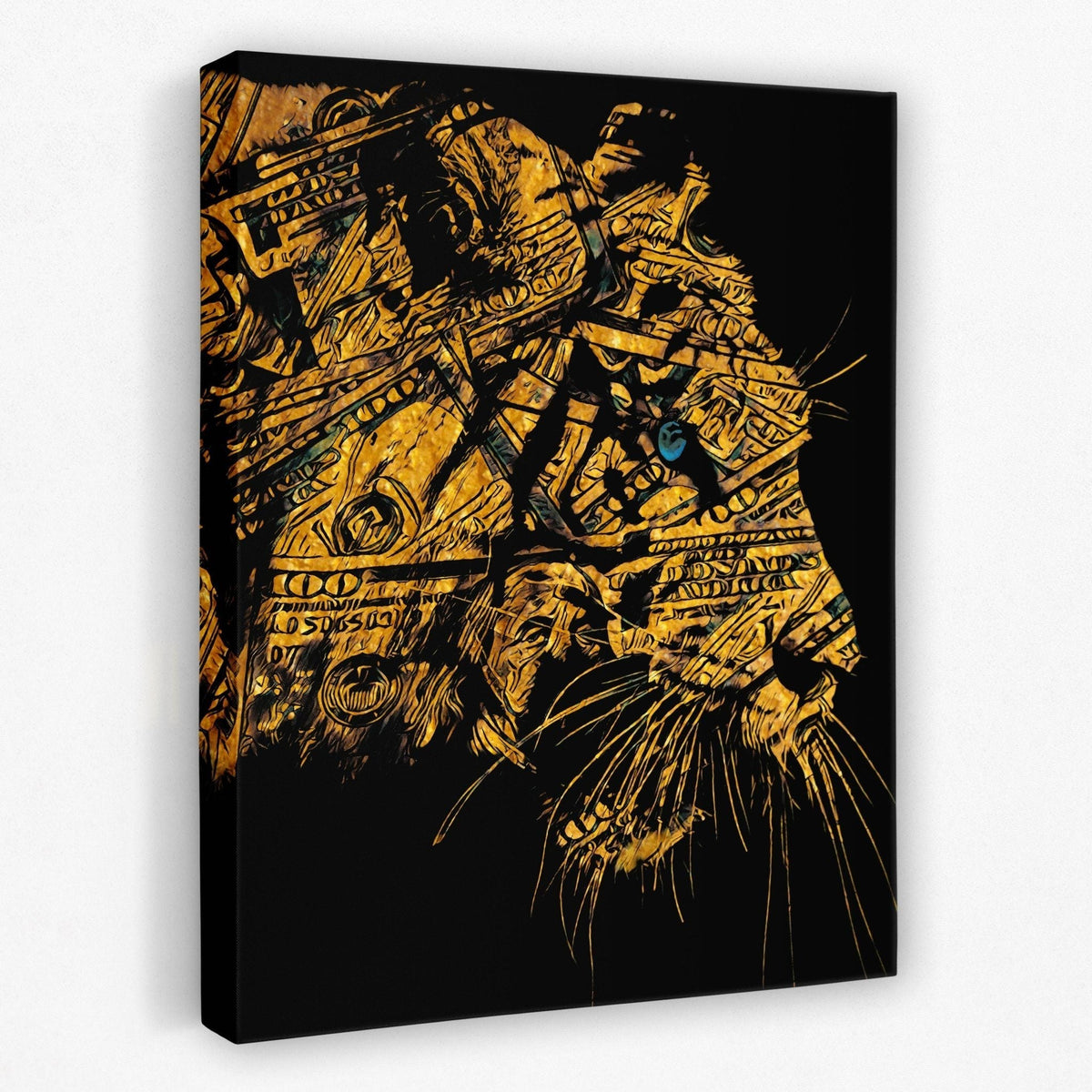 Golden Tiger Hype Beast - Thedopeart Canvas