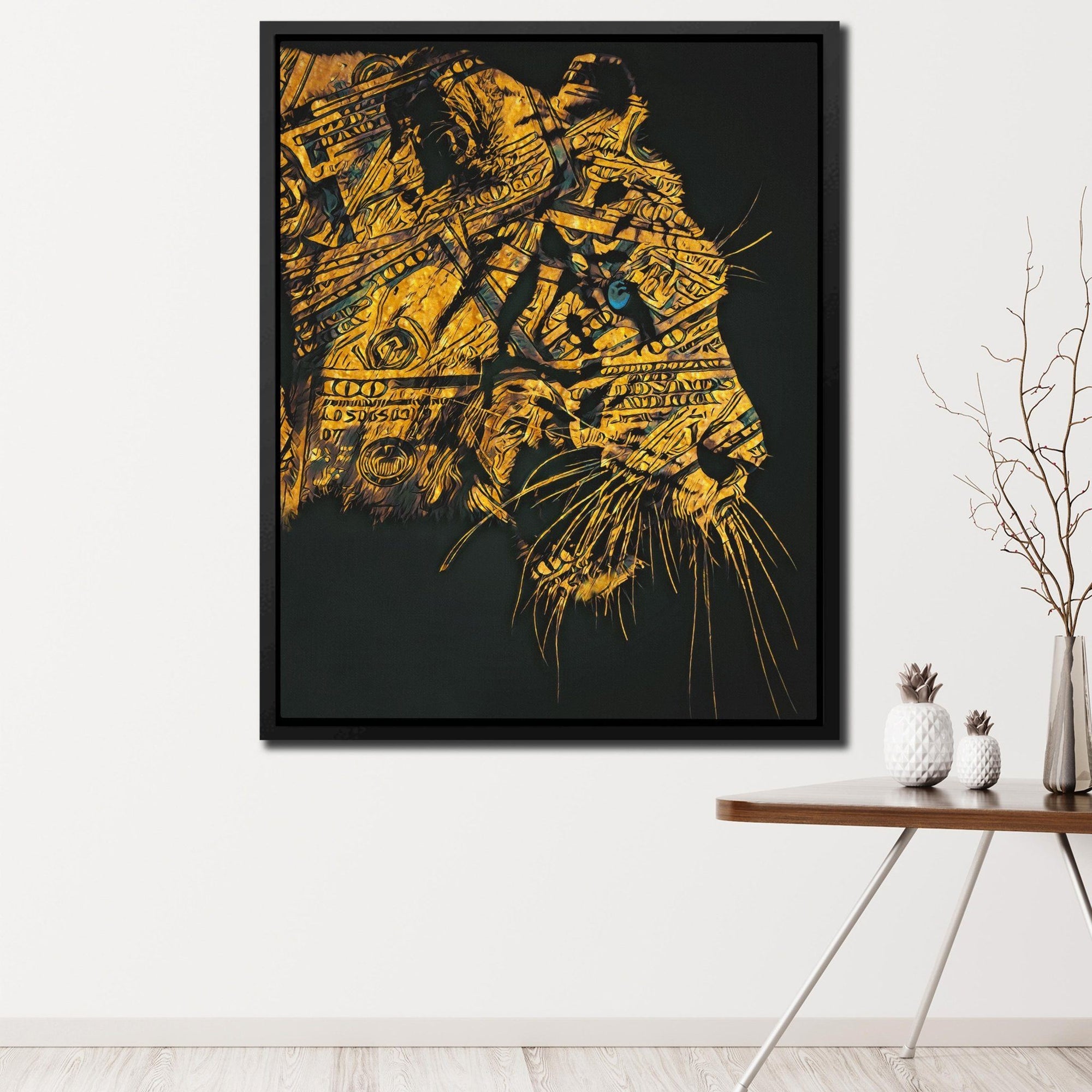 Golden Tiger Hype Beast - Thedopeart Canvas