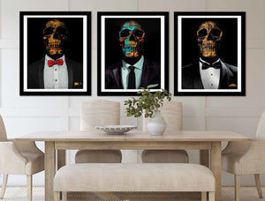 Hustler $kulls 3 Piece Semi-gloss Print Set - Thedopeart Prints