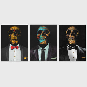 Hustler $kulls 3 Piece Set - Thedopeart Canvas