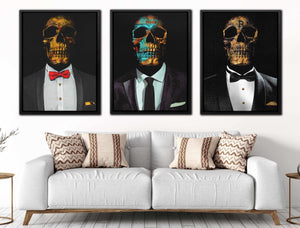 Hustler $kulls 3 Piece Set - Thedopeart Canvas