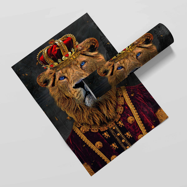 King of Lions Semi-gloss Print - Thedopeart Prints