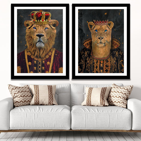 Lion KQ Couple (2) Semi-Gloss Prints - Thedopeart Prints