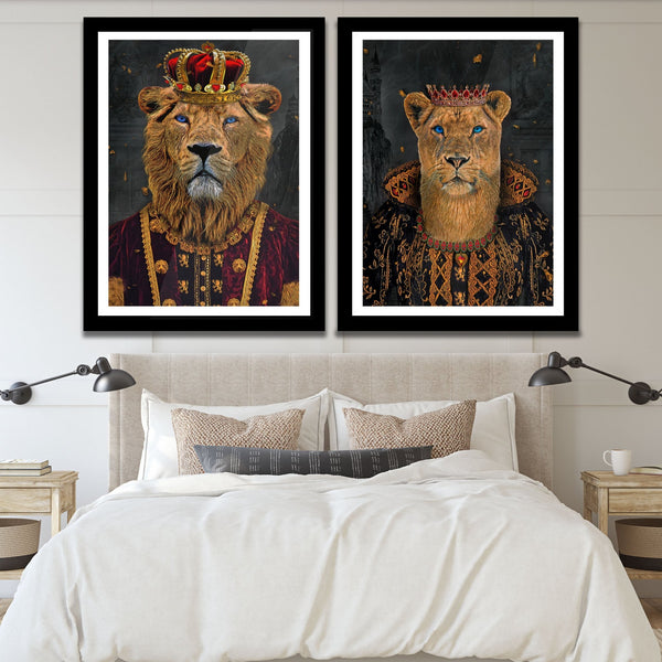 Lion KQ Couple (2) Semi-Gloss Prints - Thedopeart Prints