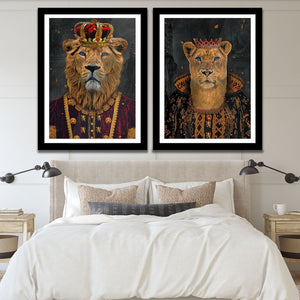 Lion KQ Couple (2) Semi-Gloss Prints - Thedopeart Prints