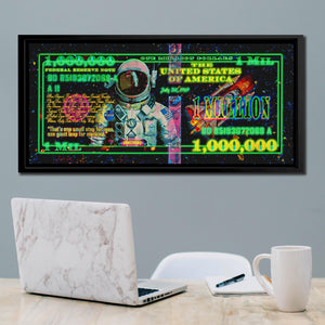 Million Dollar Bill Astronaut - Thedopeart Canvas