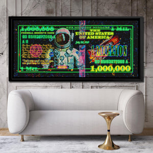 Million Dollar Bill Astronaut - Thedopeart Canvas