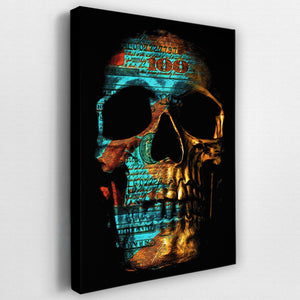 Money $kulls 3 Piece Set - Thedopeart Canvas