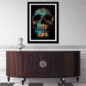 Teal $kull Semi-gloss Print - Thedopeart Prints