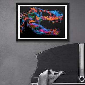 Painted T-Rex Semi-gloss Print - Thedopeart Prints