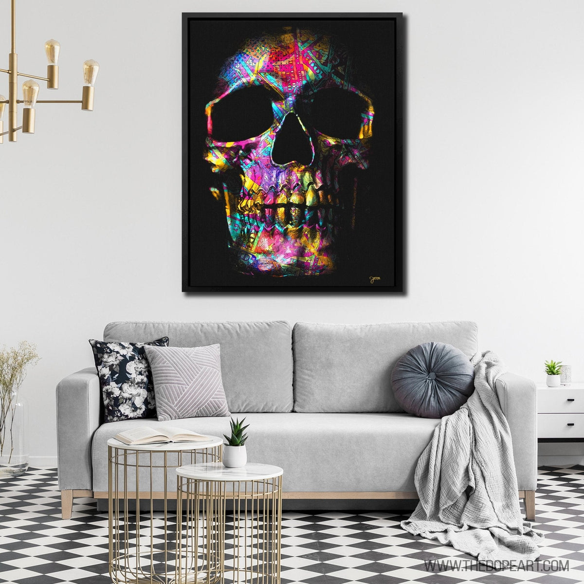 Pink $kull - Thedopeart Canvas