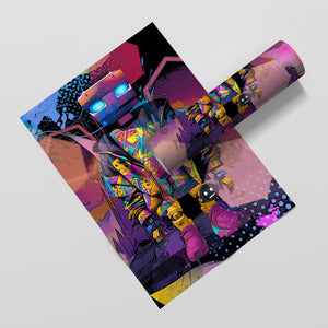 Pink Money Drip Droid Semi-gloss Print - Thedopeart Prints