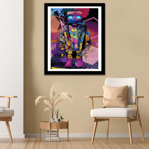 Pink Money Drip Droid Semi-gloss Print - Thedopeart Prints