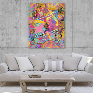 Pink Money Poker Ace - Thedopeart Canvas