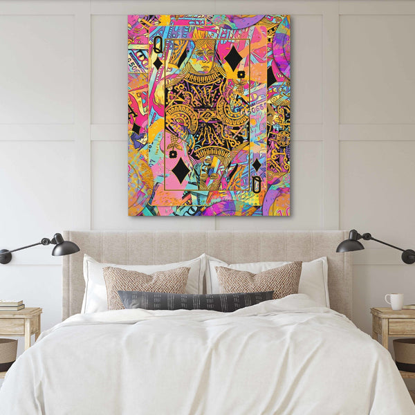 Pink Money Poker Queen - Thedopeart Canvas