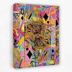 Pink Money Poker Queen - Thedopeart Canvas