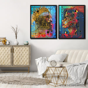 All-Seeing King and Queen Set - Thedopeart Canvas