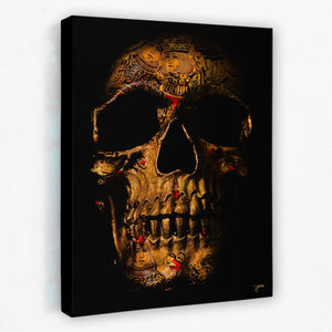 Royal Flush $kull - Thedopeart Canvas