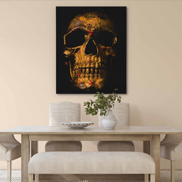 Royal Flush $kull - Thedopeart Canvas