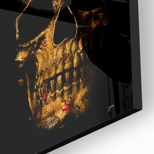 Royal Flush $kull Acrylic Print - Thedopeart Acrylic