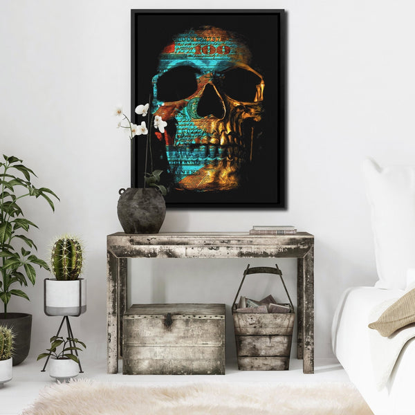 Teal $kull - Thedopeart Canvas