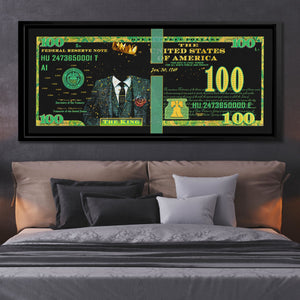 Cash is King - 100 Dollar Bill - Thedopeart Canvas