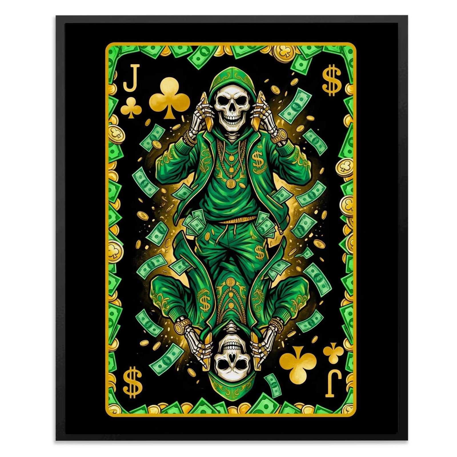 Jack of Clubs Poker Card Wall Art