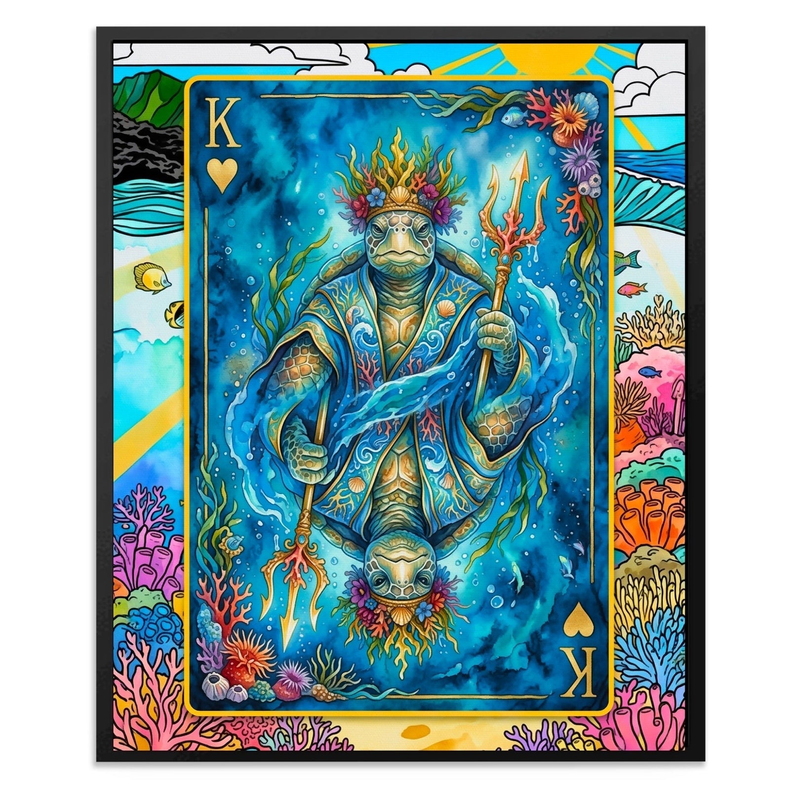 King of Hearts Poker Card Wall Art