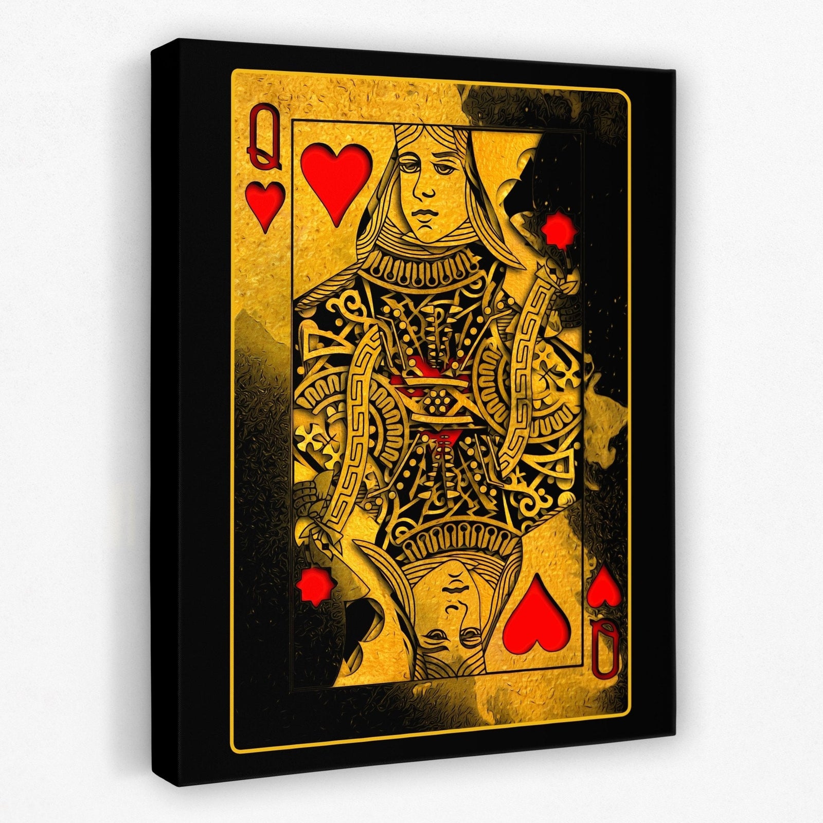 Queen of Hearts Poker Card Wall Art