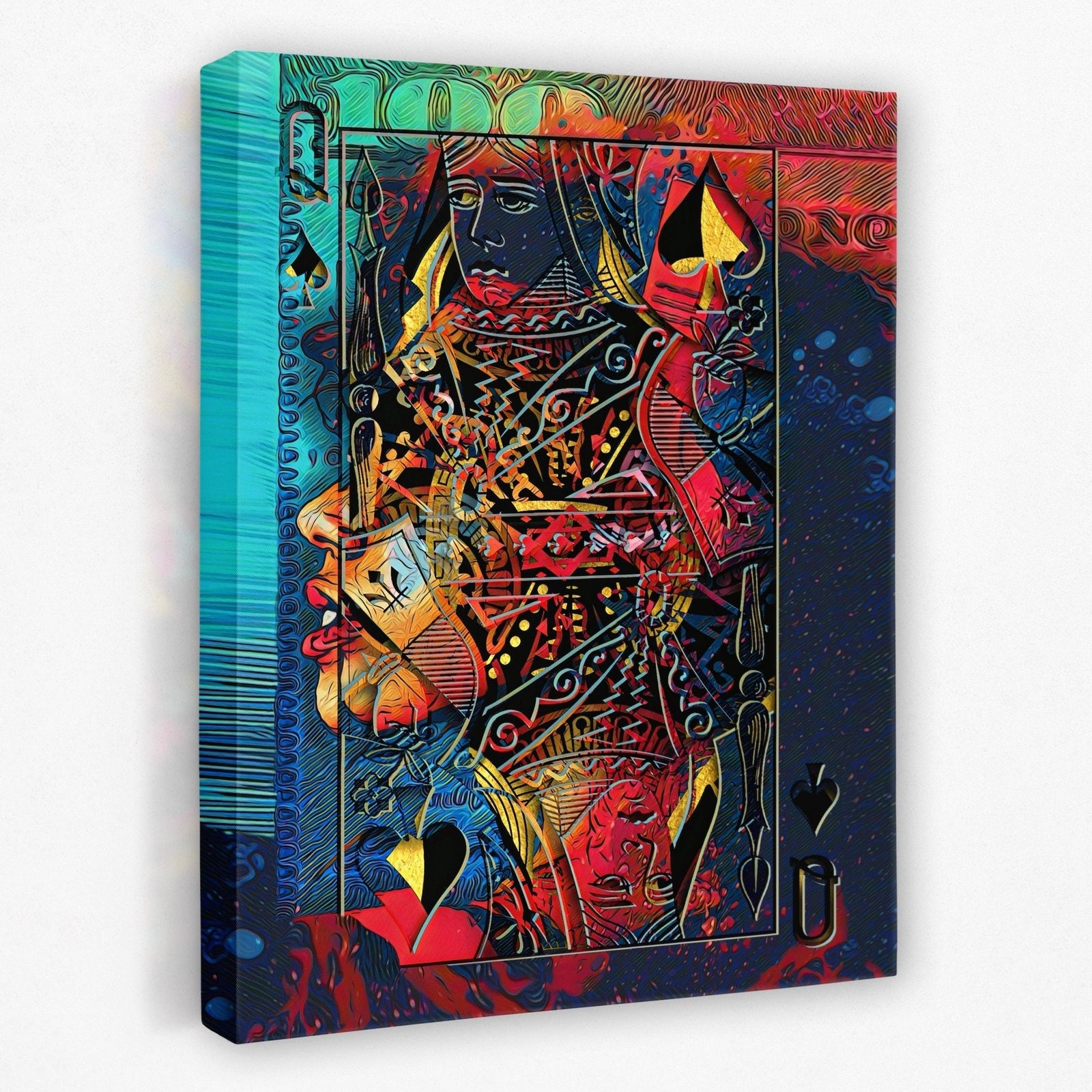 Queen of Spades Poker Card Wall Art