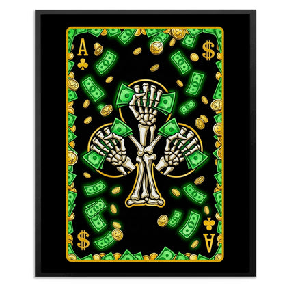Ace of Clubs Poker Card Wall Art