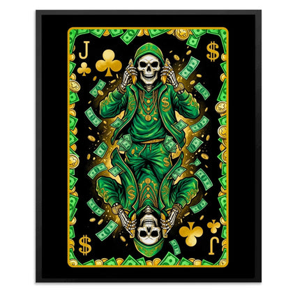 Jack of Clubs Poker Card Wall Art