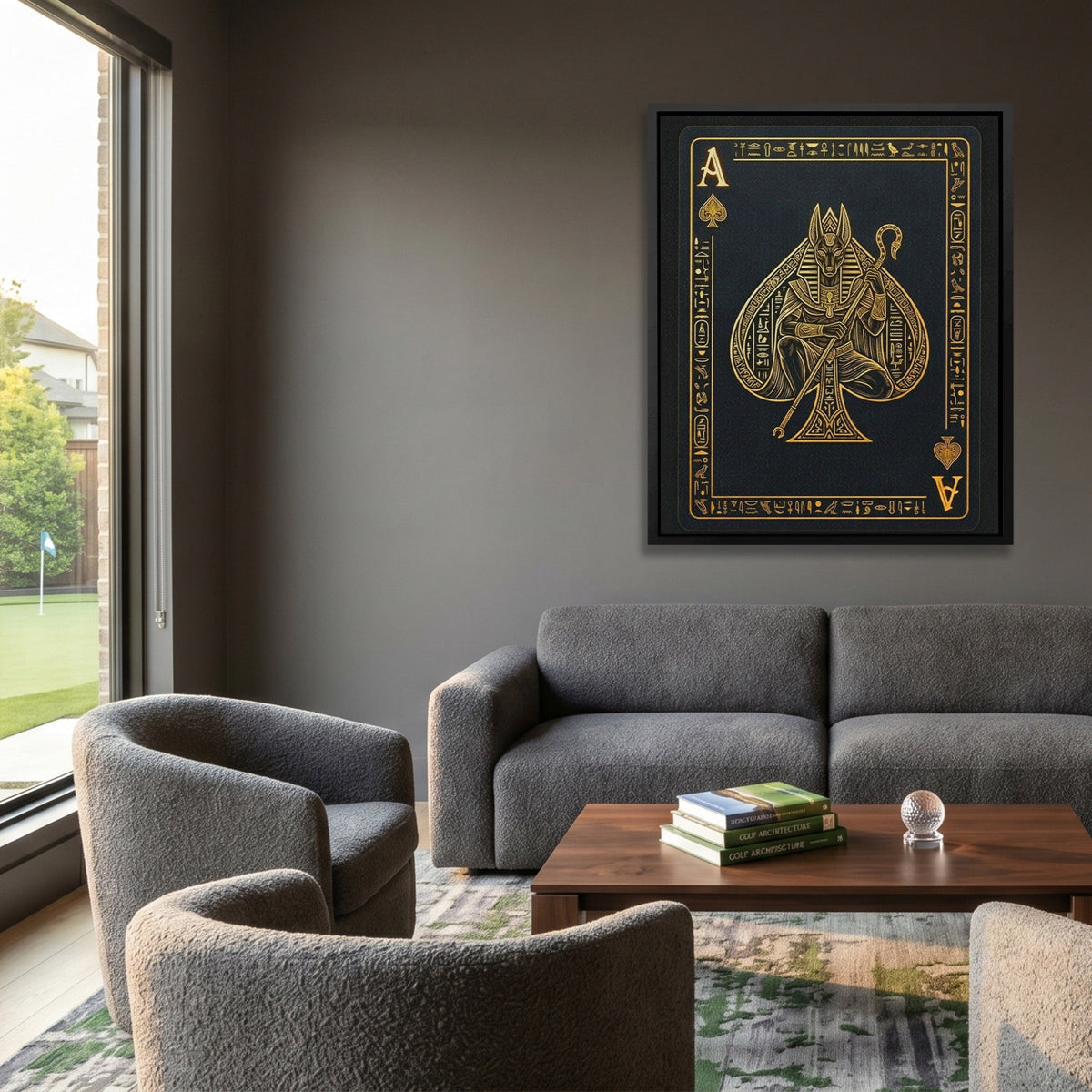 Ace Of Spades Egyptian Card