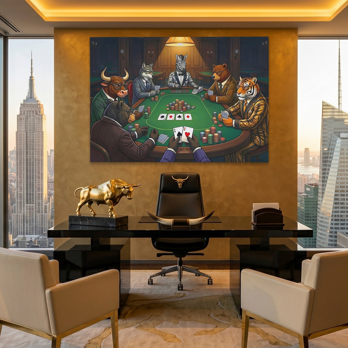 Animal Poker Night - Thedopeart