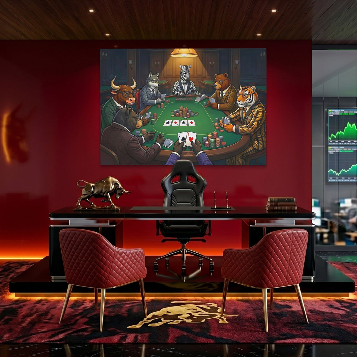 Animal Poker Night - Thedopeart
