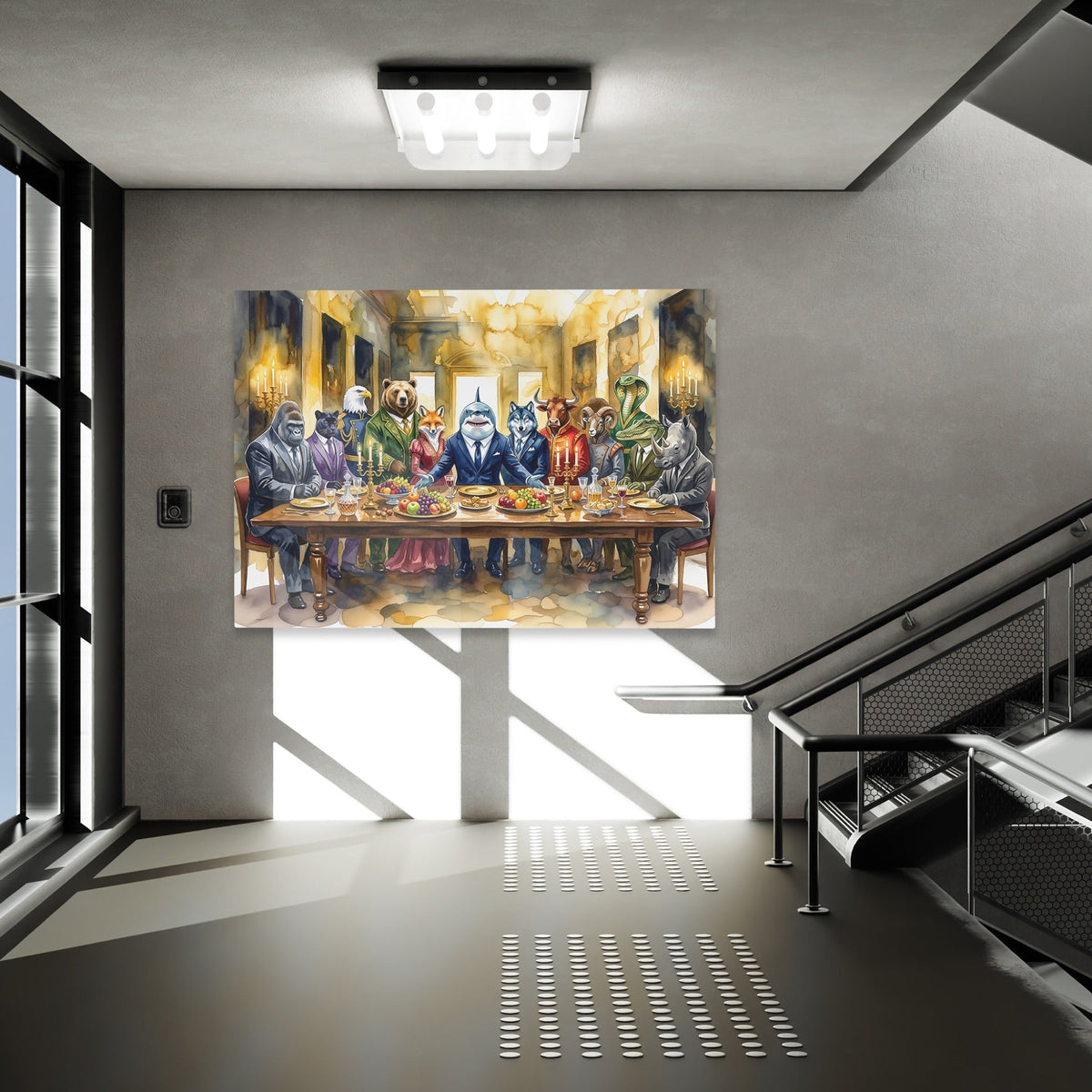 Animals Last Supper - Thedopeart