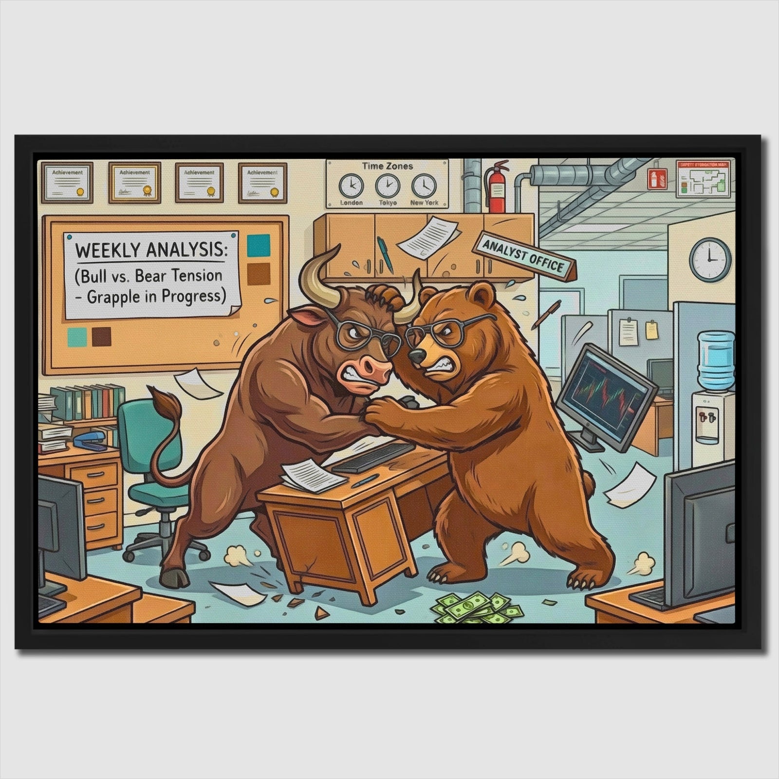 Bear Bull Office Grapple
