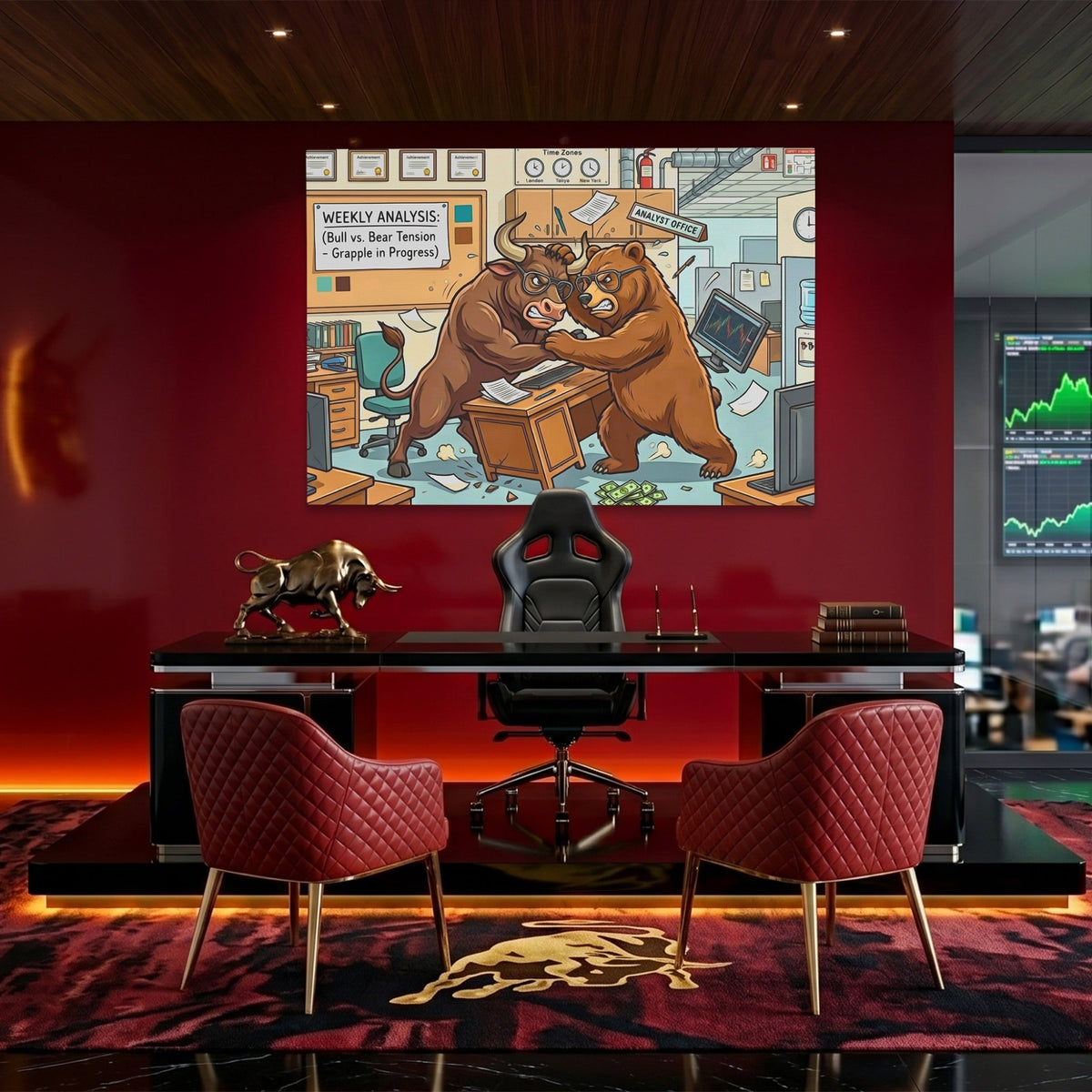 Bear Bull Office Grapple