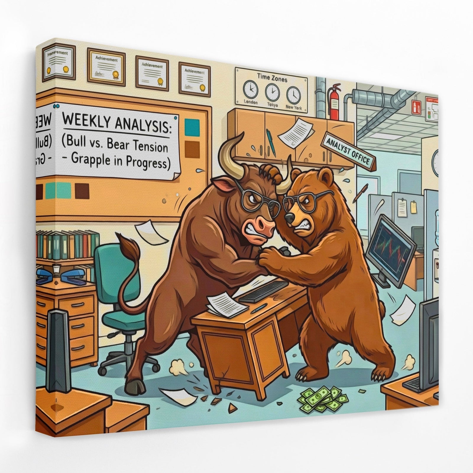 Bear Bull Office Grapple