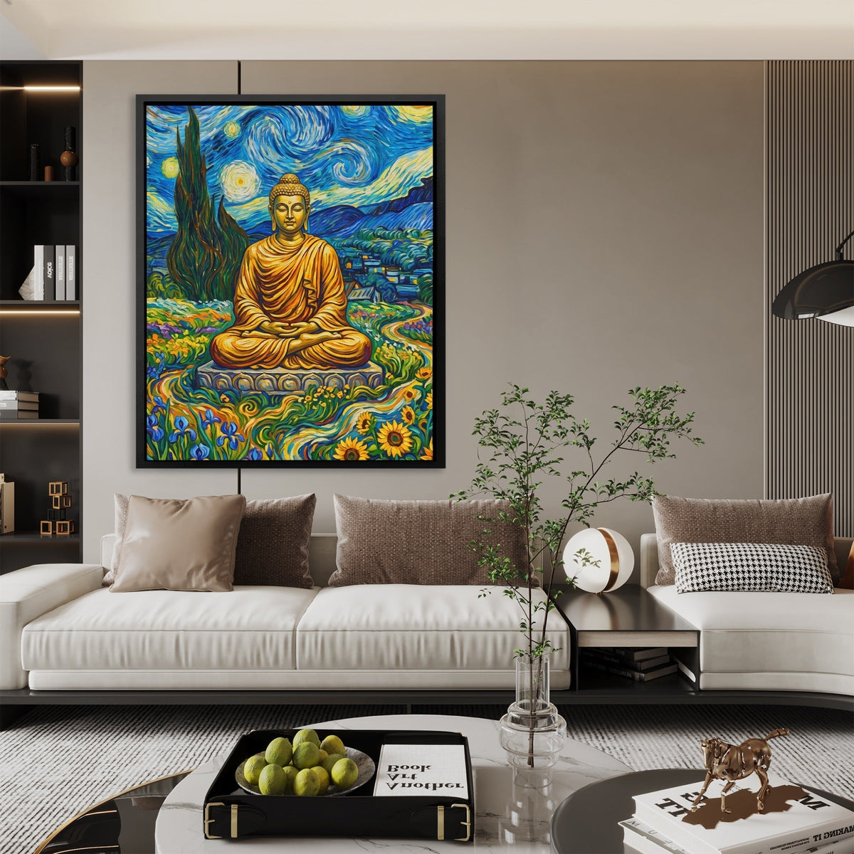 Buddha Starry Night - Thedopeart