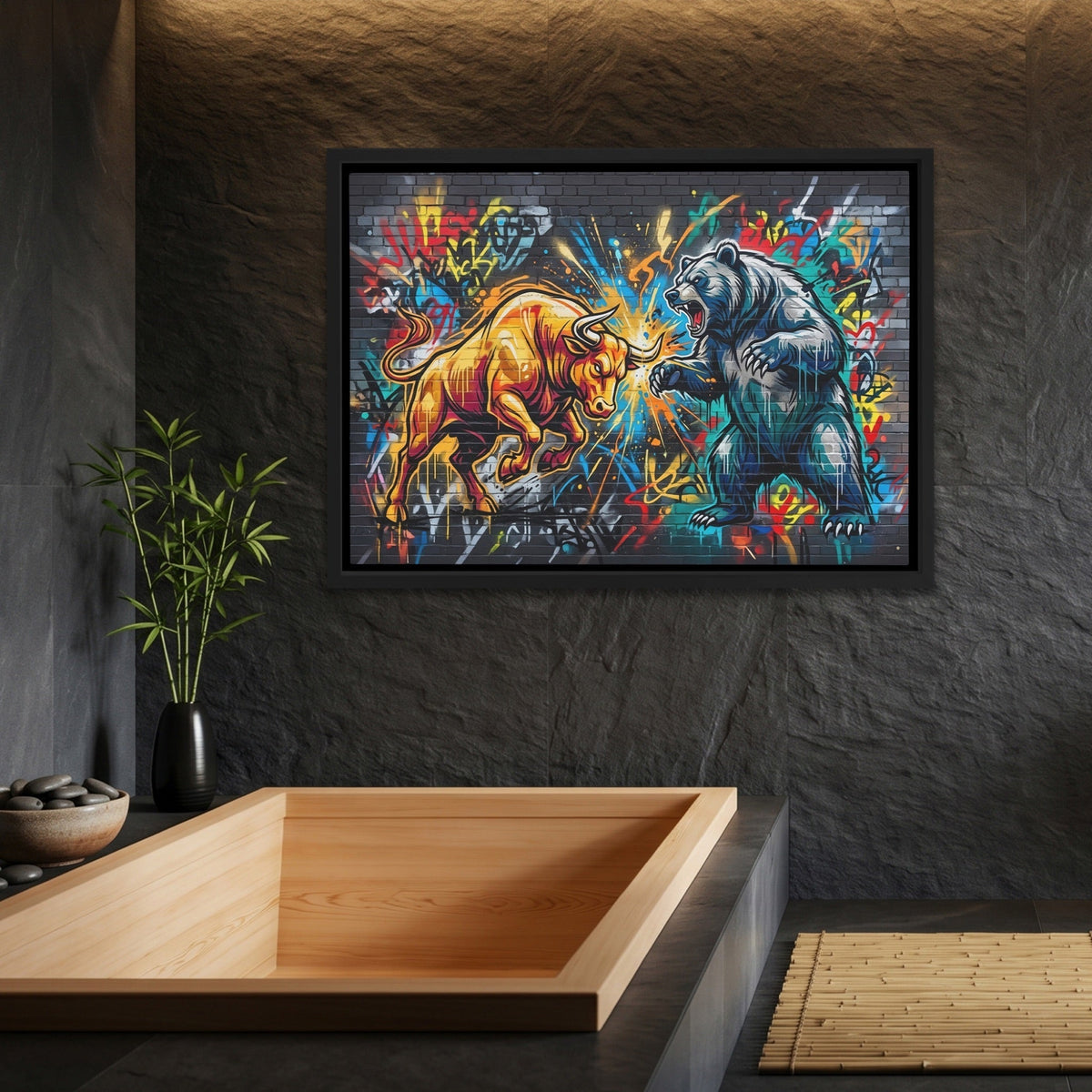 Bull Bear Clash - Thedopeart