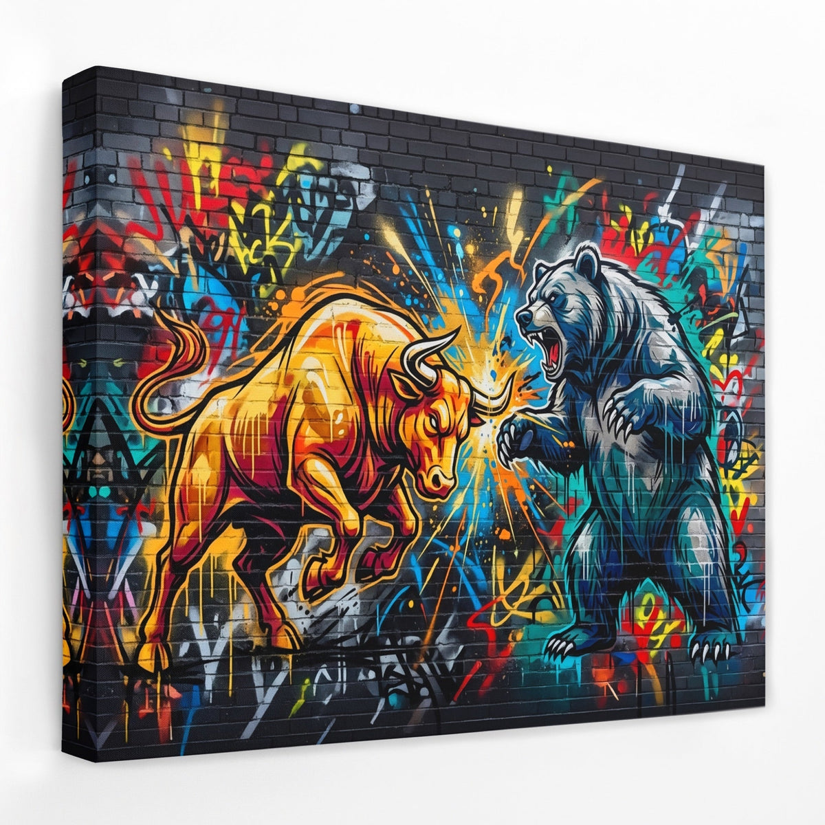 Bull Bear Clash - Thedopeart