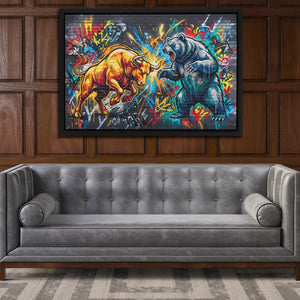 Bull Bear Clash - Thedopeart