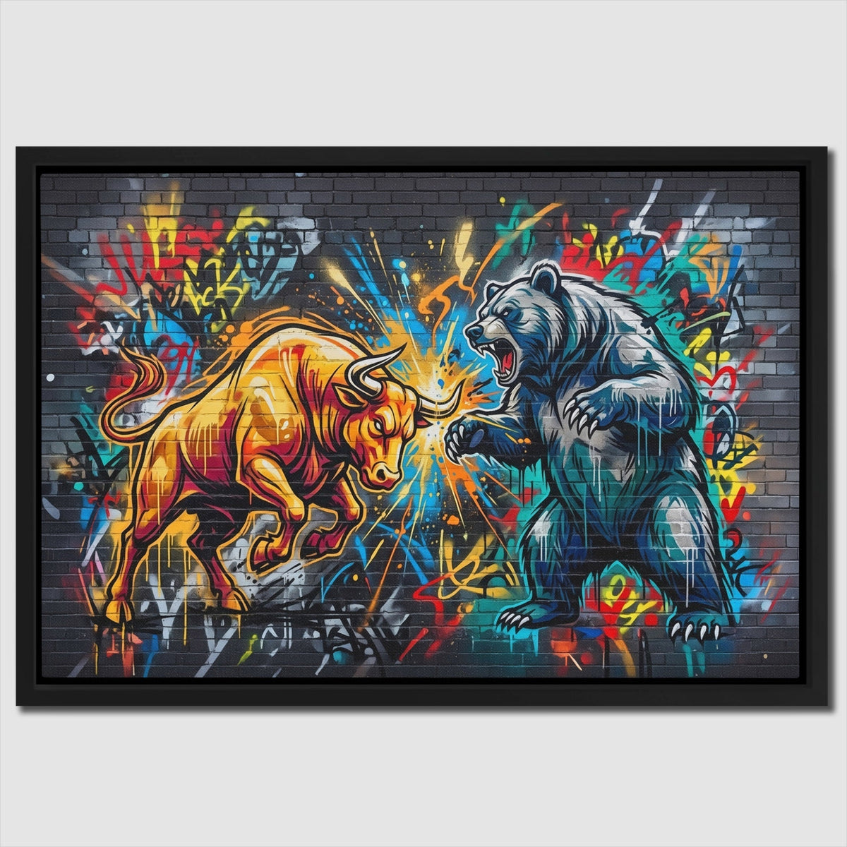Bull Bear Clash - Thedopeart