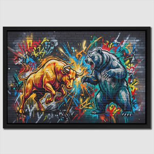 Bull Bear Clash - Thedopeart